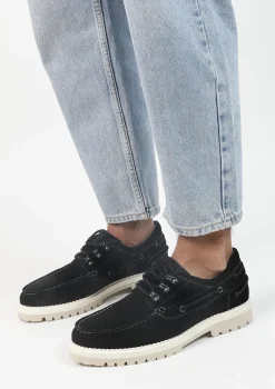 Zwarte Suede Veterschoenen^Sacha Outlet