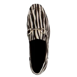 Zwarte Zebraprint Loafers^Sacha Fashion